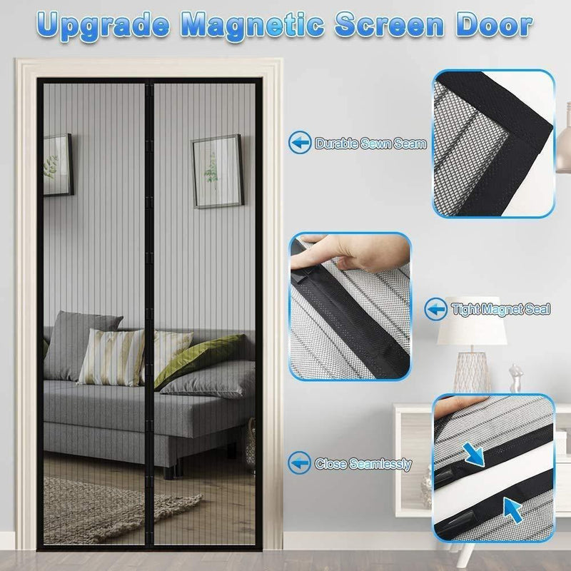 Mesh Screen Net Home Magnetic Foldable Anti Mosquito Door Curtains - Feature 4