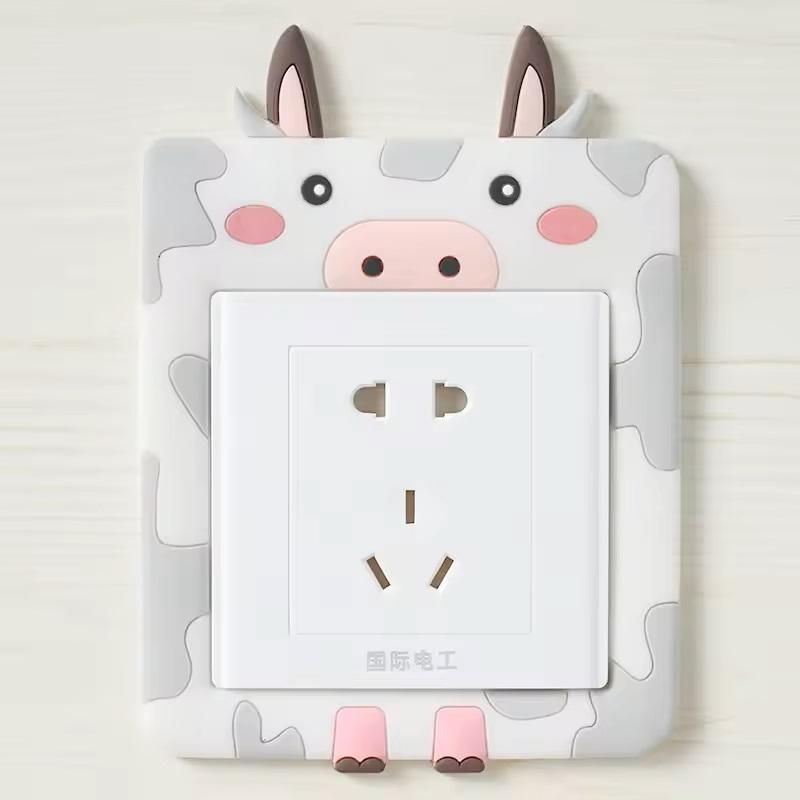 Cute Cartoon Power Socket Stickers Assorted Color (Pack of 2) - Feature 3