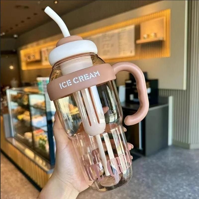 Water Bottle with Handle and Straw - Feature 2