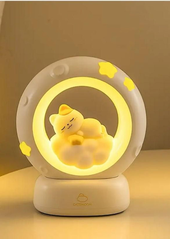 Sleeping Cat LED Night Light Lamp with Touch Control - Feature 1