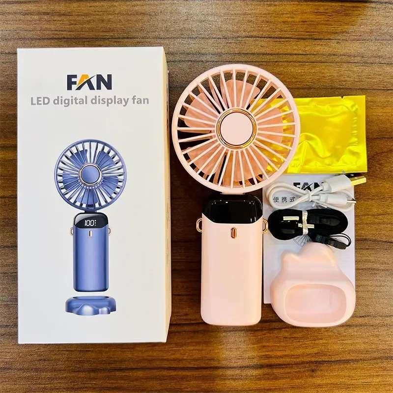 Portable Handheld Fan, Battery Operated Fan with LED Display - Feature 4