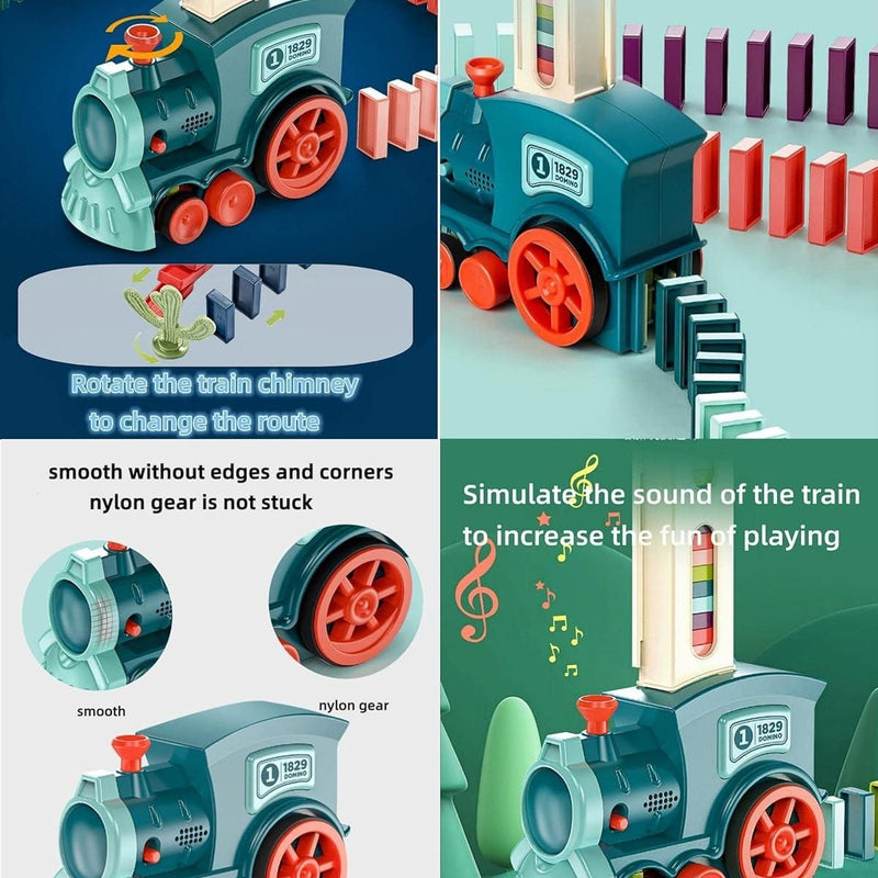 Train Toy Domino Set for Kids BPA Free Plastic with Sound Effects - Feature 3