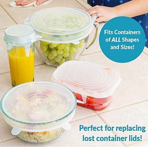 Silicon Lids - Reusable Silicone Stretch Lids For Food Cover ( Set of 6 ) - Feature 4