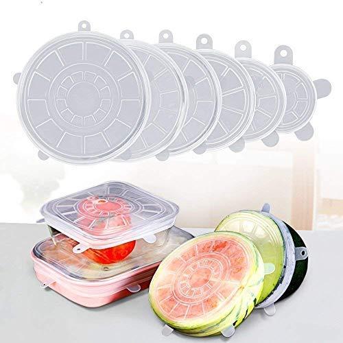 Silicon Lids - Reusable Silicone Stretch Lids For Food Cover ( Set of 6 ) - Feature 2