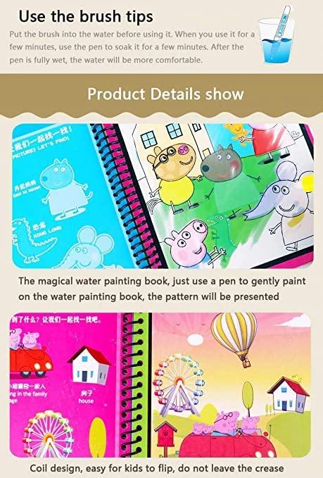 Reusable Magic Water Quick Dry Book Water Coloring Book - Feature 3