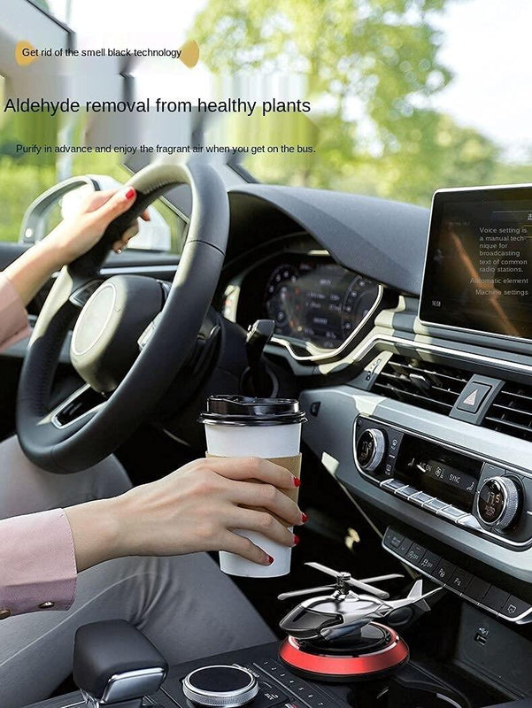 New Helicopter alloy Solar Car Air Perfume Diffuser - Feature 2